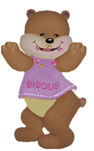 Gif animé bisous nounours